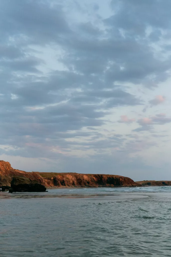 Paysage de Quiberon dans les dernières lueurs du soleil