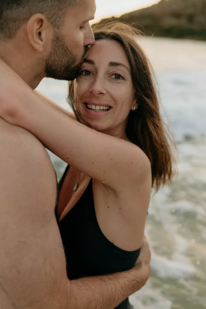 Portrait de femme sous une lumière rasante Quiberon